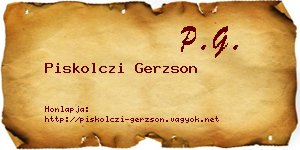 Piskolczi Gerzson névjegykártya